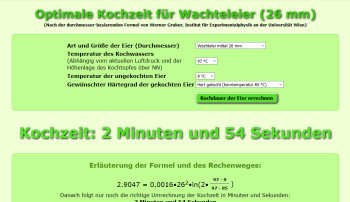 Häufig gestellte Frage: Optimale Kochzeit von Wachteleiern, Hühnereiern, Straußeneiern und Co.? kochzeit wachteleier wachtelei hühnerei kochen hart weich Wachteleier und Hühnereier kochen und Kochzeit exakt ermitteln