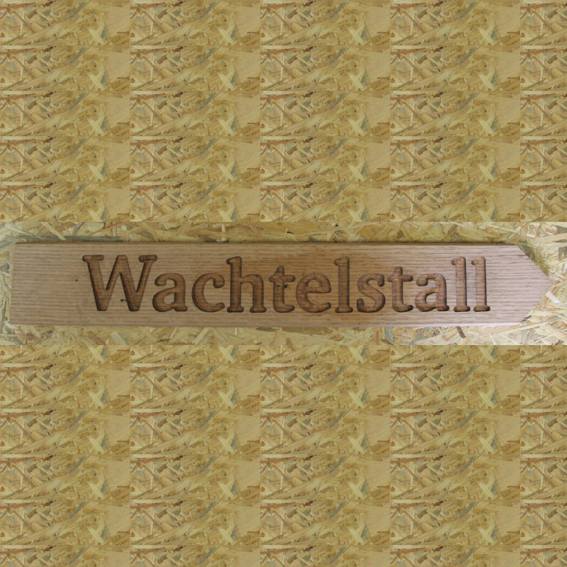 Wegweiser Wachtelstall rechts Eiche Geschenke für Wachtelfreunde Wachtelzüchter Wachtelhalter Schild Wachtelstall
